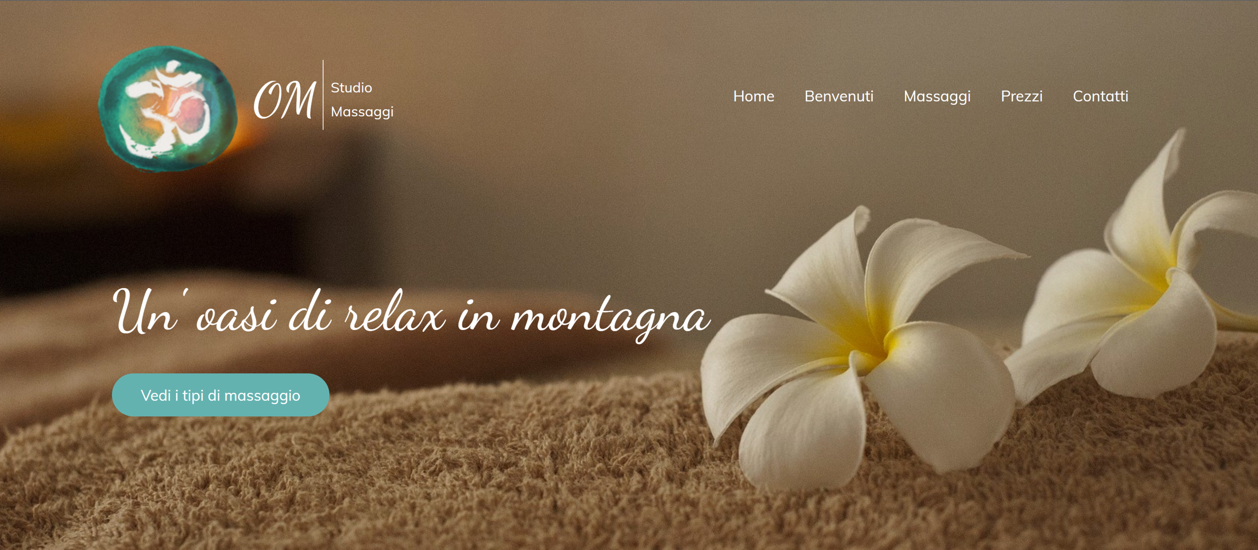 Home page del sito Studio Massaggi OM